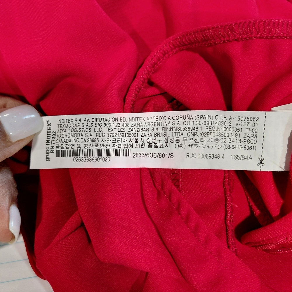 Zara Red Long-Sleeve Heart Cutout Bodysuit - Picture 5 of 6